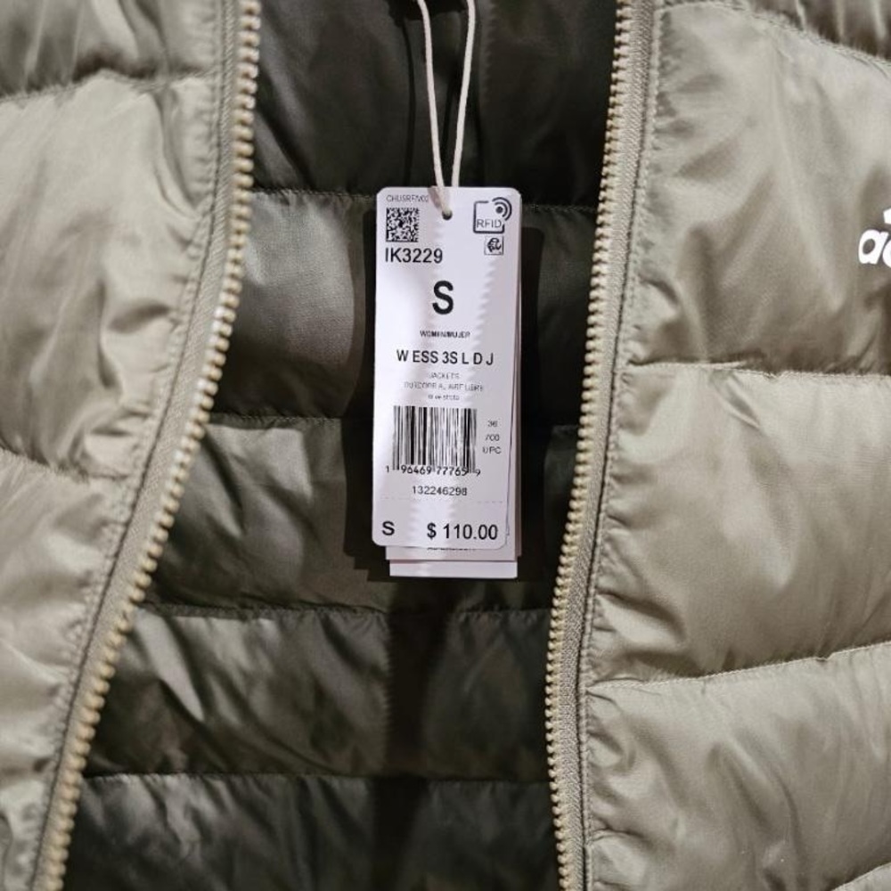 Women's adidas Sportswear Essentials 3-Stripes Light Down Jacket - Picture 3 of 7